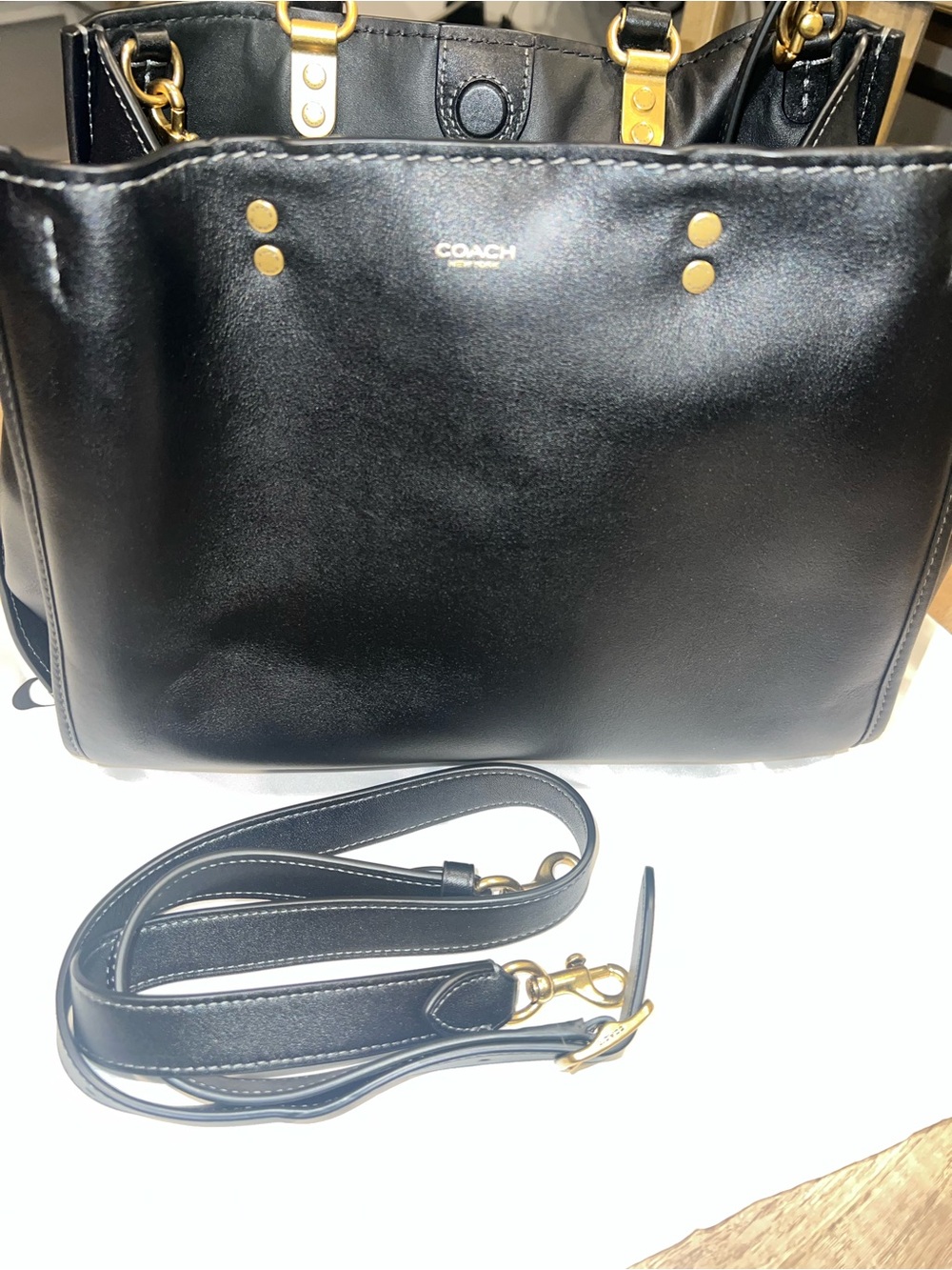 COACH Black Leather ROUGE 31